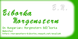 biborka morgenstern business card